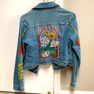 Embroidered denim jacket